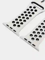 Белый спортивный перфорированный силиконовый ремешок для часов Apple Watch  38 40 42 44 мм