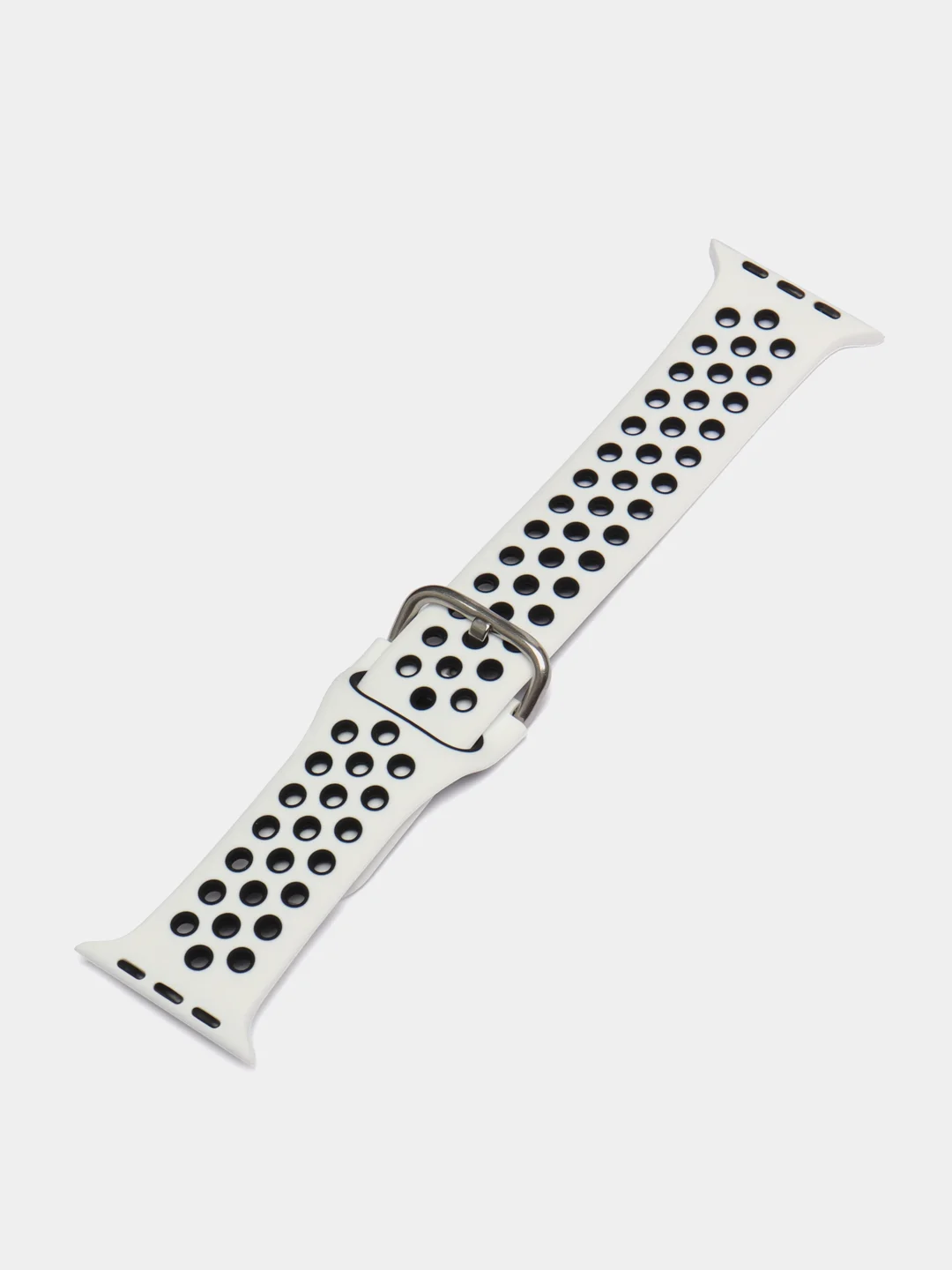 Белый спортивный перфорированный силиконовый ремешок для часов Apple Watch  38 40 42 44 мм