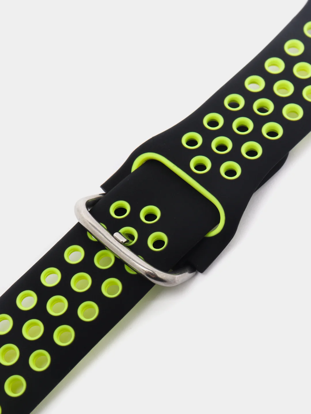 Зеленый спортивный перфорированный силиконовый ремешок для часов Apple Watch  38 40 42 44 мм