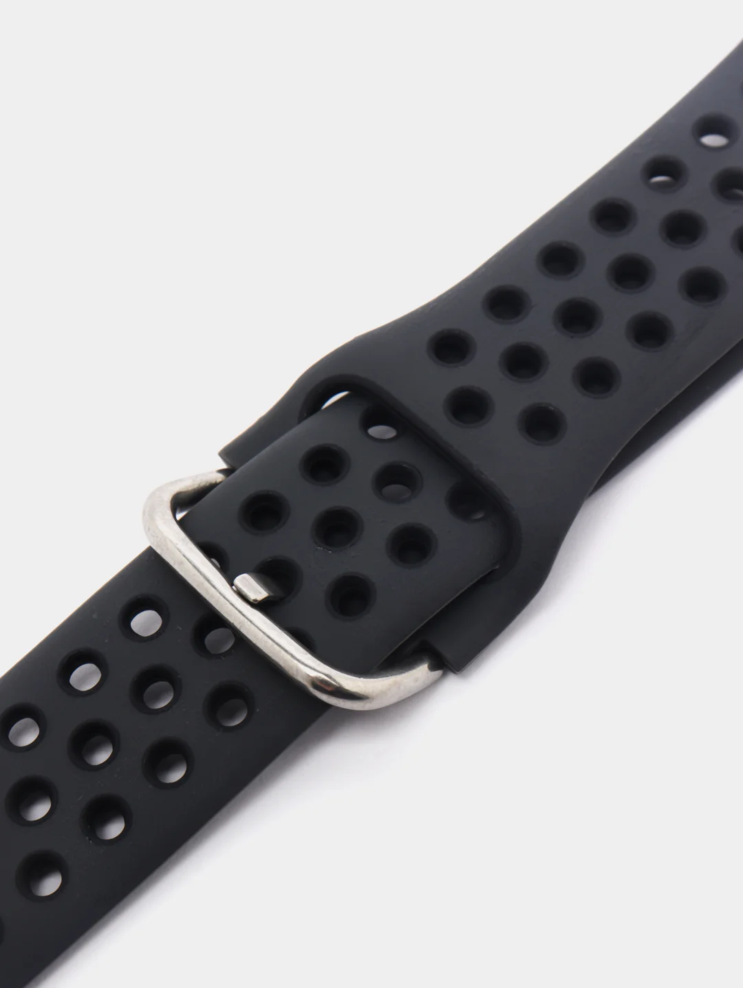 Черный спортивный перфорированный силиконовый ремешок для часов Apple Watch  38 40 42 44 мм