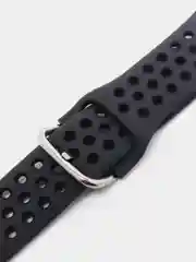 Черный спортивный перфорированный силиконовый ремешок для часов Apple Watch  38 40 42 44 мм