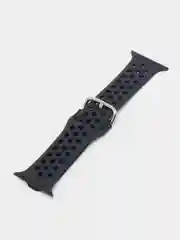 Черный спортивный перфорированный силиконовый ремешок для часов Apple Watch  38 40 42 44 мм