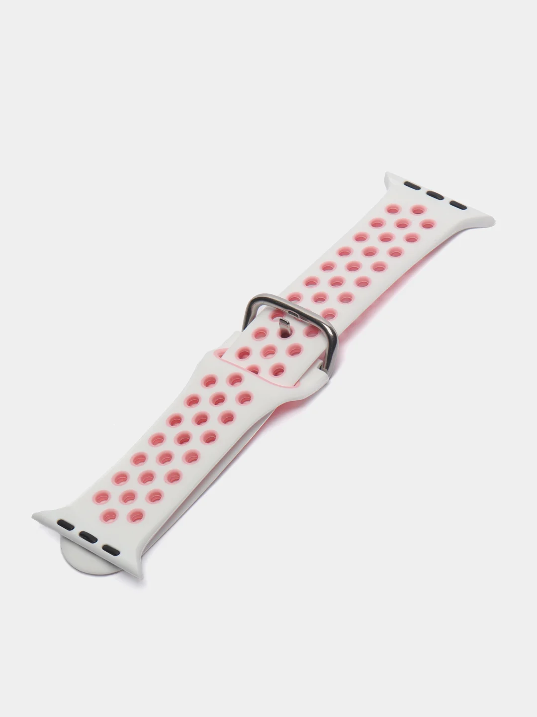 Вишнёвый спортивный перфорированный силиконовый ремешок для часов Apple Watch  38 40 42 44 мм