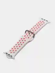 Вишнёвый спортивный перфорированный силиконовый ремешок для часов Apple Watch  38 40 42 44 мм