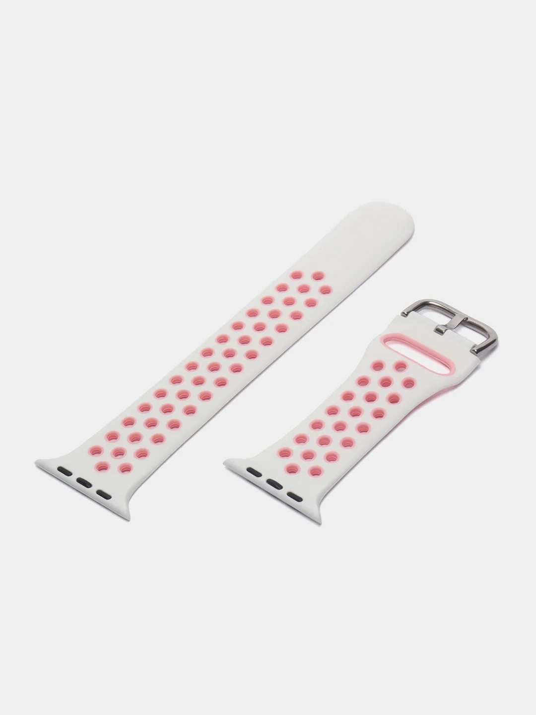 Вишнёвый спортивный перфорированный силиконовый ремешок для часов Apple Watch  38 40 42 44 мм