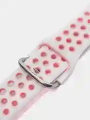 Вишнёвый спортивный перфорированный силиконовый ремешок для часов Apple Watch  38 40 42 44 мм