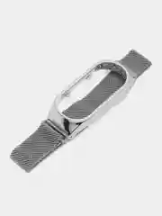 Серебряный металлический ремешок для фитнес-браслета Xiaomi Mi Band 7