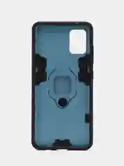 Голубой чехол противоударный с кольцом и магнитом для Samsung  А72 А53 самсунг