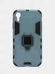 Голубой чехол противоударный с кольцом и магнитом для iPhone 7 8 X XS XR 11 12 13 14 pro max айфон