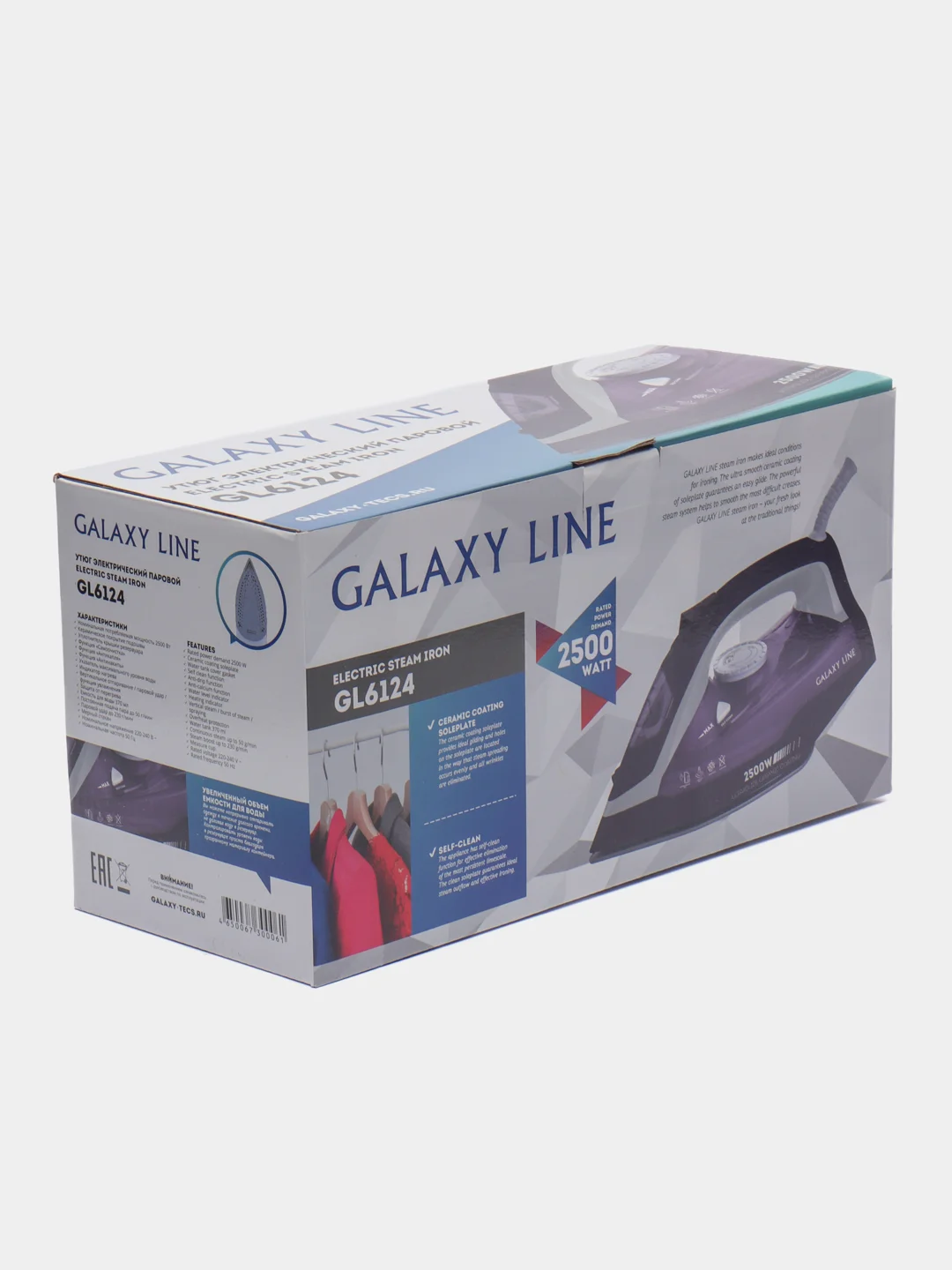 Утюг Galaxy Line GL6124, 2500Вт, керамическая подошва