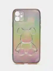 Фиолетовый чехол "Мишка" для iPhone 13 Pro, 11
