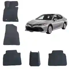 Черный автомобильные 3D-коврики EVA для Toyota Camry 70 / Тойота Камри 70