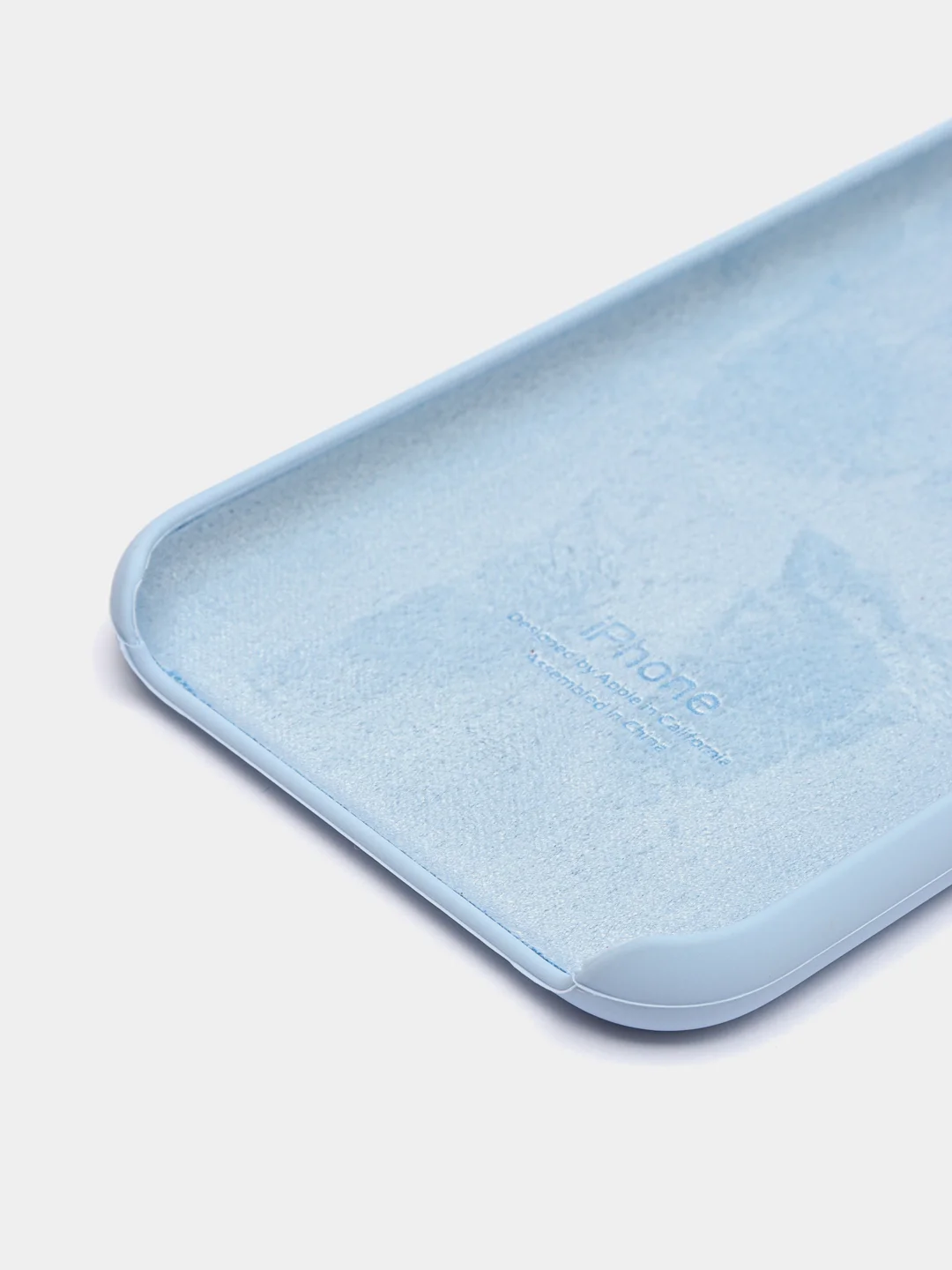 Небесно-голубой чехол Silicone Case для iPhone X/XS