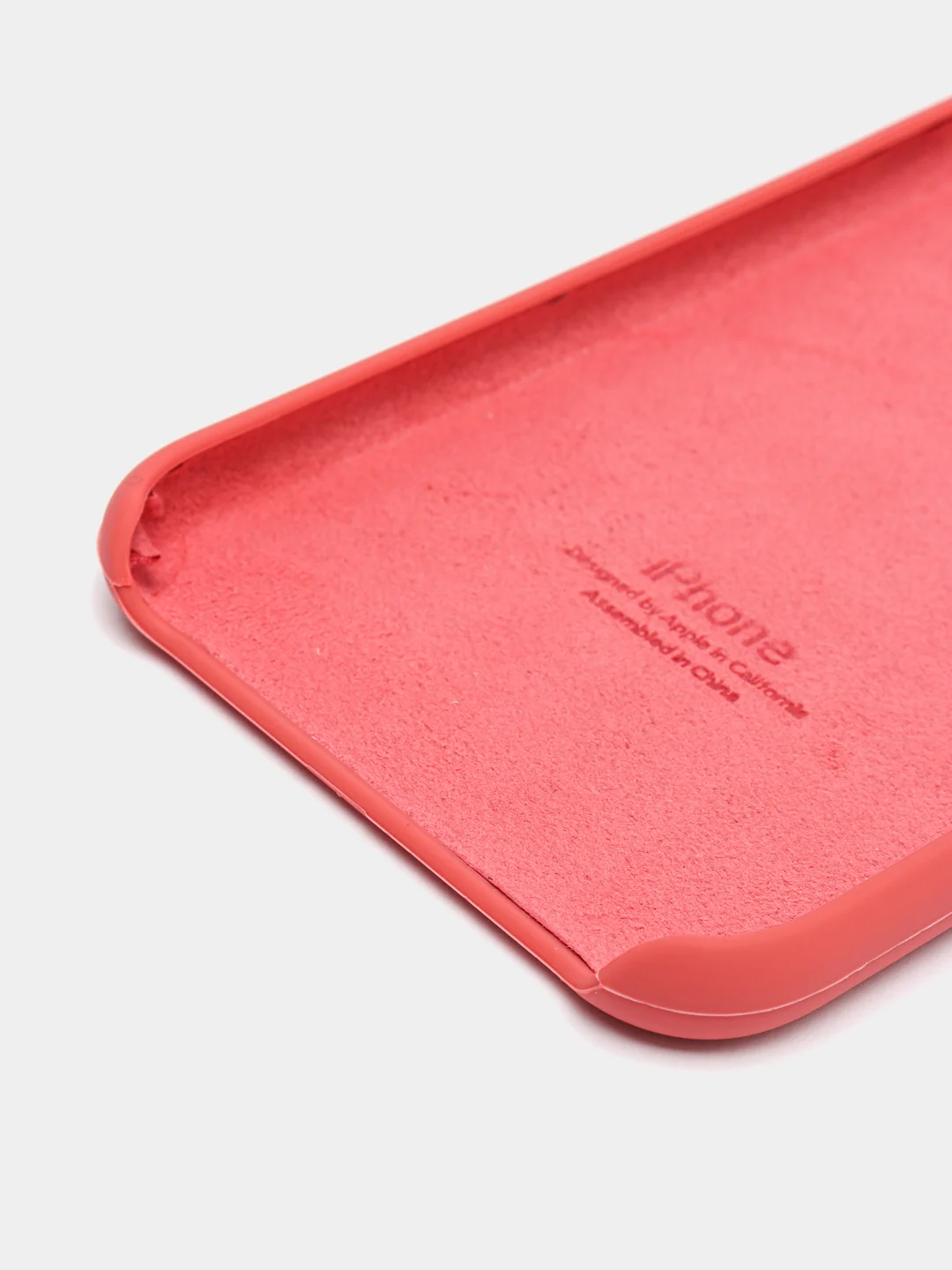Коралловый чехол Silicone Case для iPhone X/XS