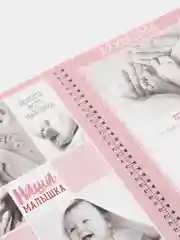 Розовый смешбук/фотоальбом на рождение мальчика, на рождение девочки