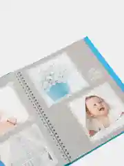 Светло-синий смешбук/фотоальбом на рождение мальчика, на рождение девочки