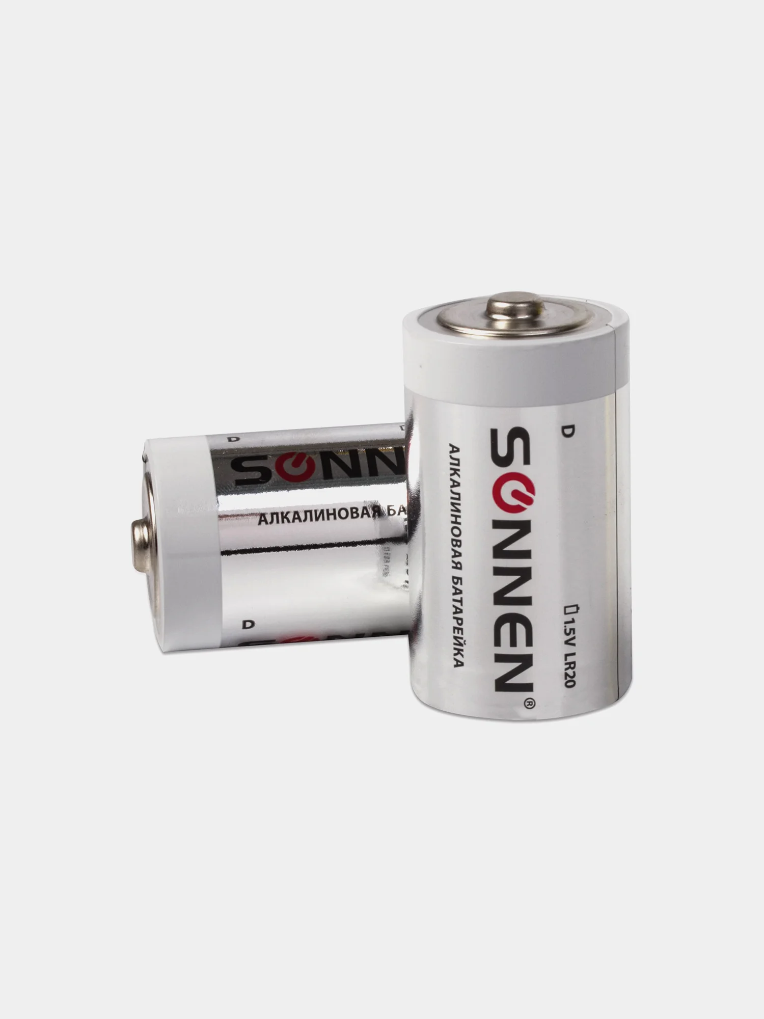 Батарейки КОМПЛЕКТ 2 шт, SONNEN Alkaline,  D (LR20, 13А), алкалиновые, блистер, 451091