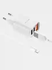 Белый зарядное устройство Borofone BA58A для iPhone, 2USB, быстрая зарядка 2.4A