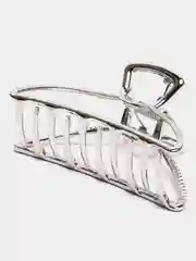 Серебряный заколка-краб для волос, металлическая