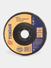 Круг лепестковый торцевой ТУНДРА, 125 х 22 мм, Р40