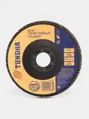 Круг лепестковый торцевой ТУНДРА, 125 х 22 мм, Р40