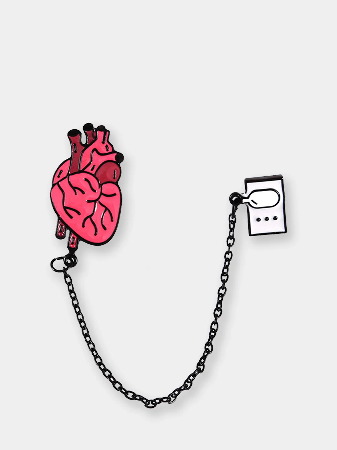 Коралловый меланж пин Hearts, металлический, значок брошь, аксессуар, украшение на одежду