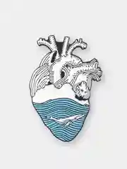Ледяной пин Hearts, металлический, значок брошь, аксессуар, украшение на одежду