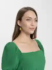 Зеленый серьги с блестящими мармеладными мишками