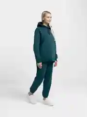 Тёмно-зелёный спортивный костюм, женский, с начесом