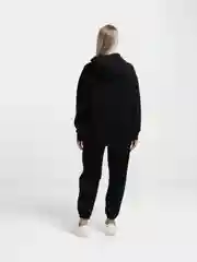 Черный спортивный костюм, женский, с начесом