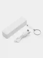 Внешний аккумулятор LuazON PB-03, 2200 мАч, USB, 1 А, крепление кольцо, белый