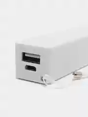 Внешний аккумулятор LuazON PB-03, 2200 мАч, USB, 1 А, крепление кольцо, белый
