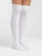 Белый женские гольфы, высокие