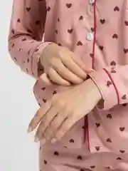 Бордовый пижама женская: рубашка и штаны