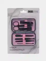 Коралловый маникюрный набор из 7 предметов: ножницы, пилочка