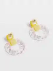Лимонный серьги-гвоздики