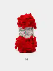 Красный пряжа с большими петельками Puffy Alize (Ализе Пуффи), разные цвета