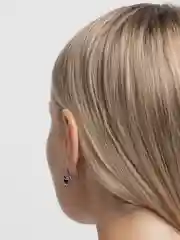 Черный серьги со стразами