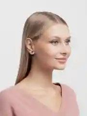 Черный серьги бижутерия, серьги,  серьги гвоздики, 1 пара