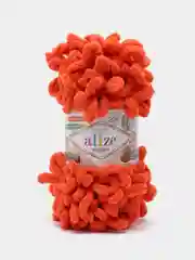 Оранжевый пряжа с большими петельками Puffy Alize (Ализе Пуффи), разные цвета