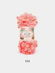 Коралловый меланж пряжа с большими петельками Puffy Alize (Ализе Пуффи), разные цвета