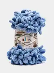 Лазурный пряжа с большими петельками Puffy Alize (Ализе Пуффи), разные цвета