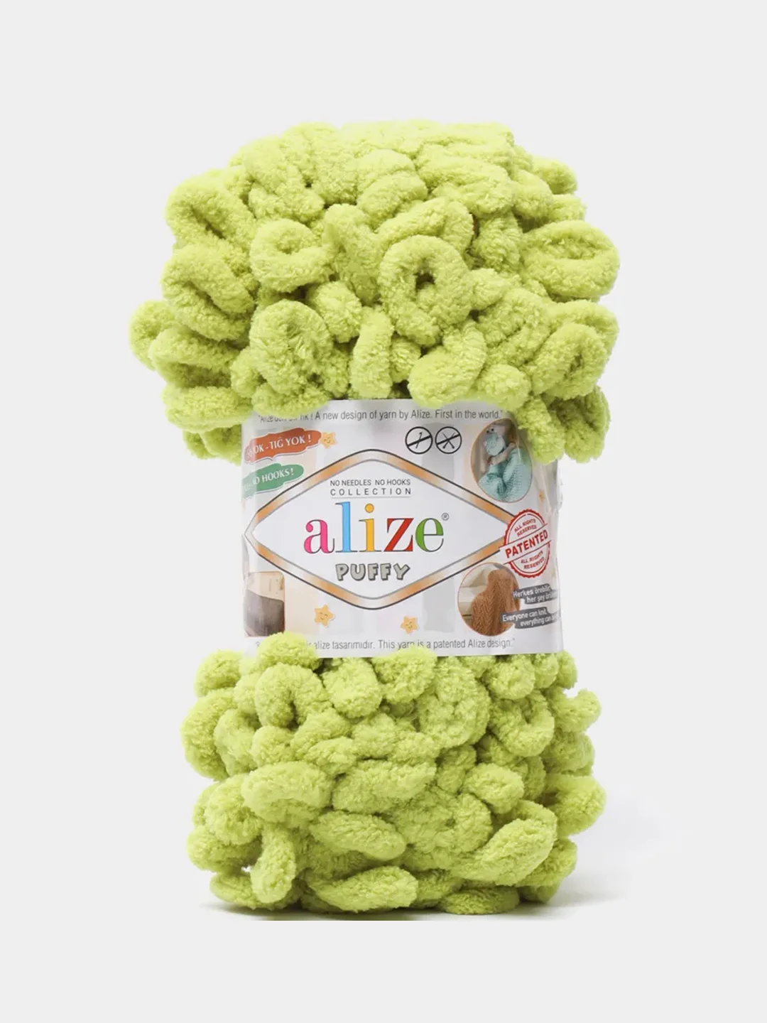 Слоновая кость пряжа с большими петельками Puffy Alize (Ализе Пуффи), разные цвета