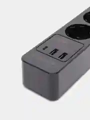 Сетевой фильтр Harper UCH-430, 3 метра, 3 розетки, 2 USB, Type-C, 4000 Вт, черный