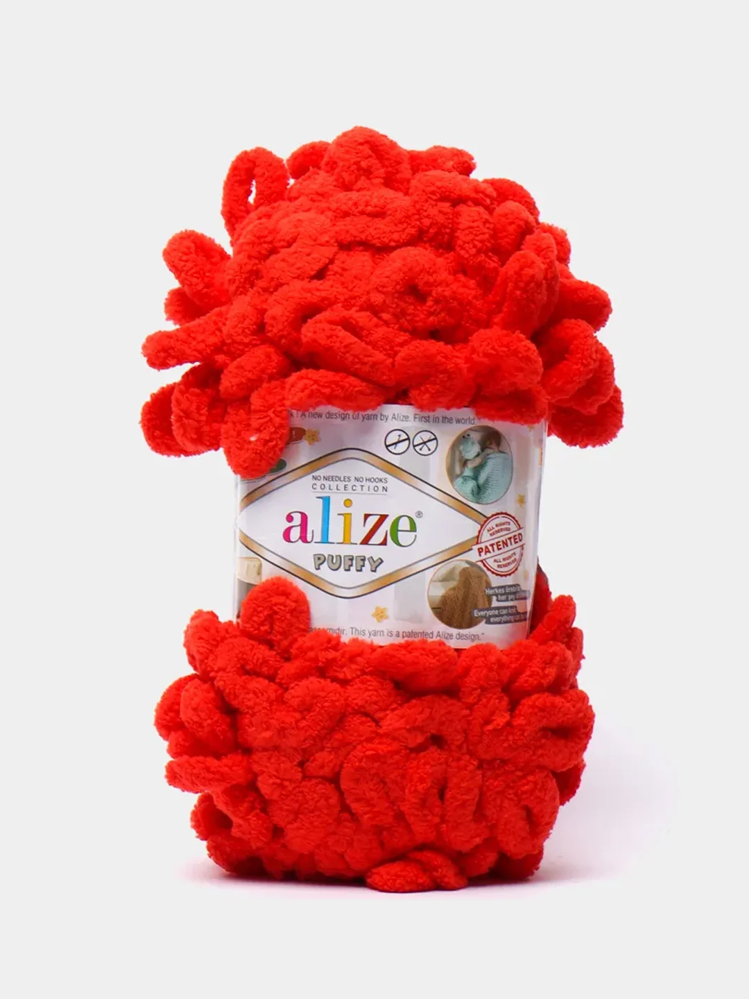 Молочный пряжа с большими петельками Puffy Alize (Ализе Пуффи), разные цвета