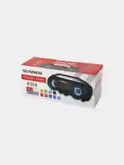 Колонка портативная с подсветкой SONNEN B306, 12 Вт, Bluetooth, FM-тюнер, microSD, черная