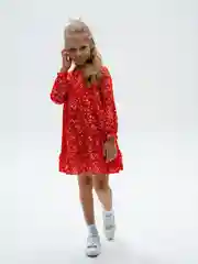 Красный платье для девочки детское нарядное с длинным рукавом