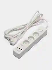 Сетевой фильтр Harper UCH-430, 3 метра, 3 розетки, 2 USB, Type-C, 4000 Вт, белый