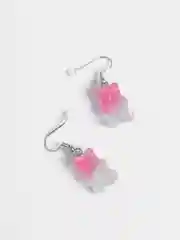 Серебряный серьги с блестящими мармеладными мишками