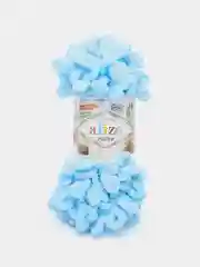 Голубой пряжа с большими петельками Puffy Alize (Ализе Пуффи), разные цвета